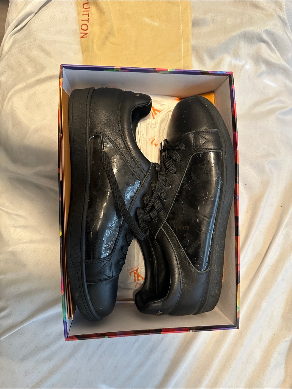 Louis Vuitton Men’s All-Black Low-Profile Sneakers